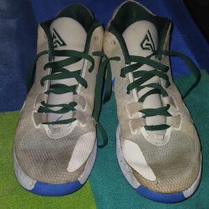 Nike Green and White Sneakers